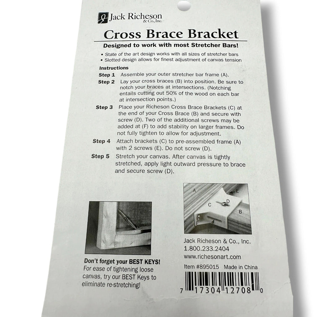 Canvas Brace Bar Sockets – 72 × 19mm, Pack of 2 + Screws – brace bar socket fitted to a stretcher frame