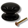 BLACK CERAMIC KNOBS 50mm DOOR 1-32 PACK Kitchen/Bedroom Drawer Pull Handles – product image 1