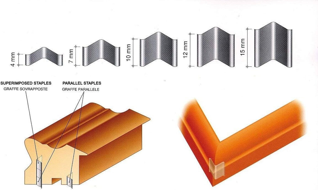 Alfamacchine Normal-Wood V-Nails – 15mm, Loose 1,000 – V-nail size and fitting guide