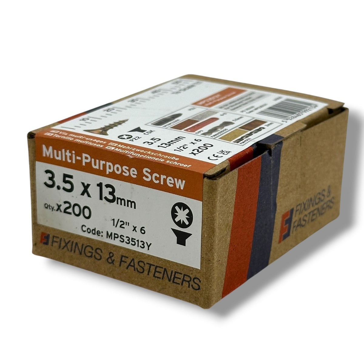 ForgeFix Yellow Zinc Pozi Wood Screws – 3.5 × 13mm – size and packaging