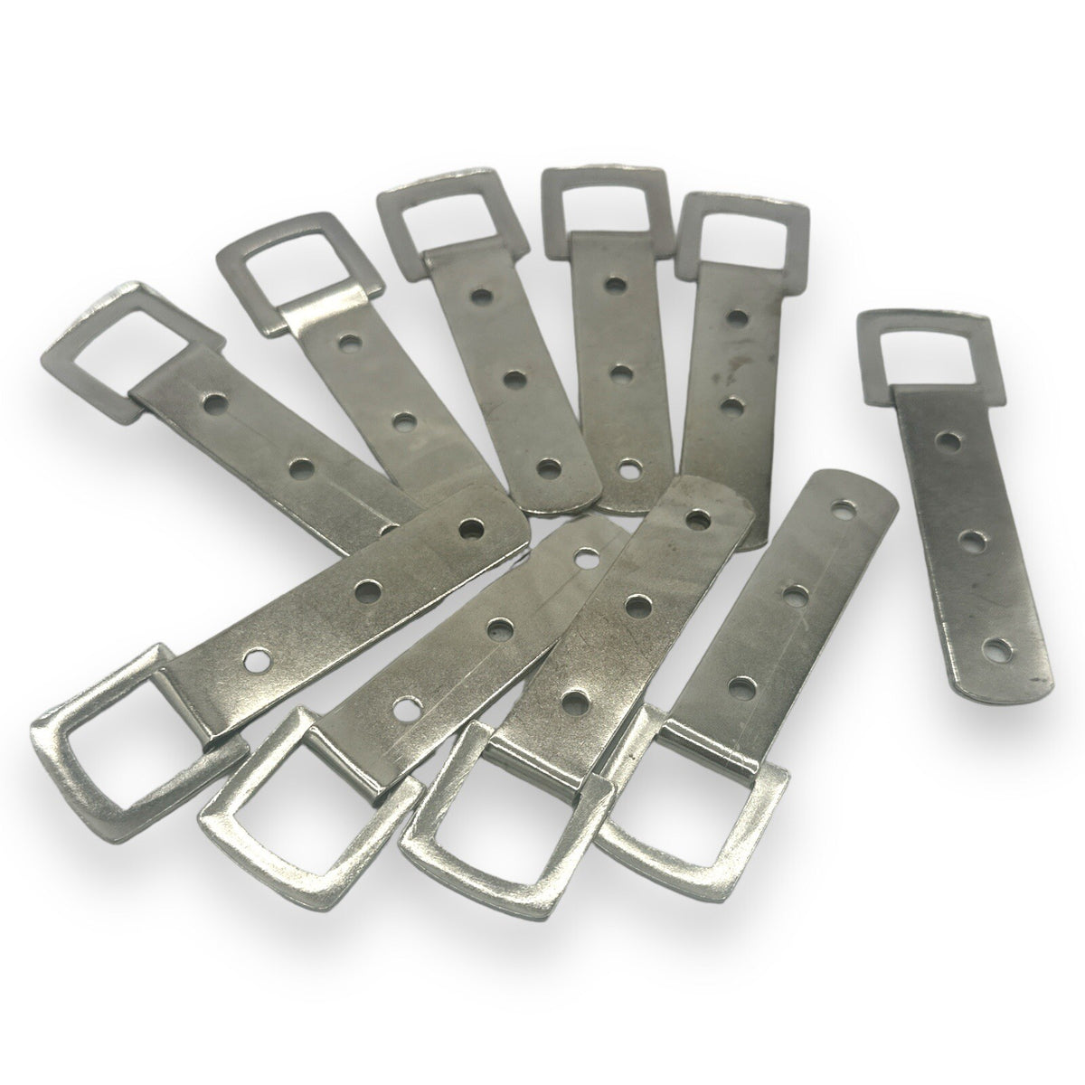 Nickel 3-Hole Heavy-Duty D-Ring Picture Frame Hangers – Pack of 20