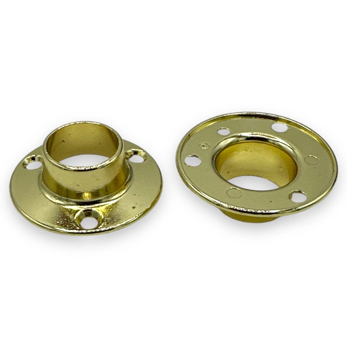 Brass-Plated Wardrobe Rail End Support Brackets – 19mm, Pair – product image 3