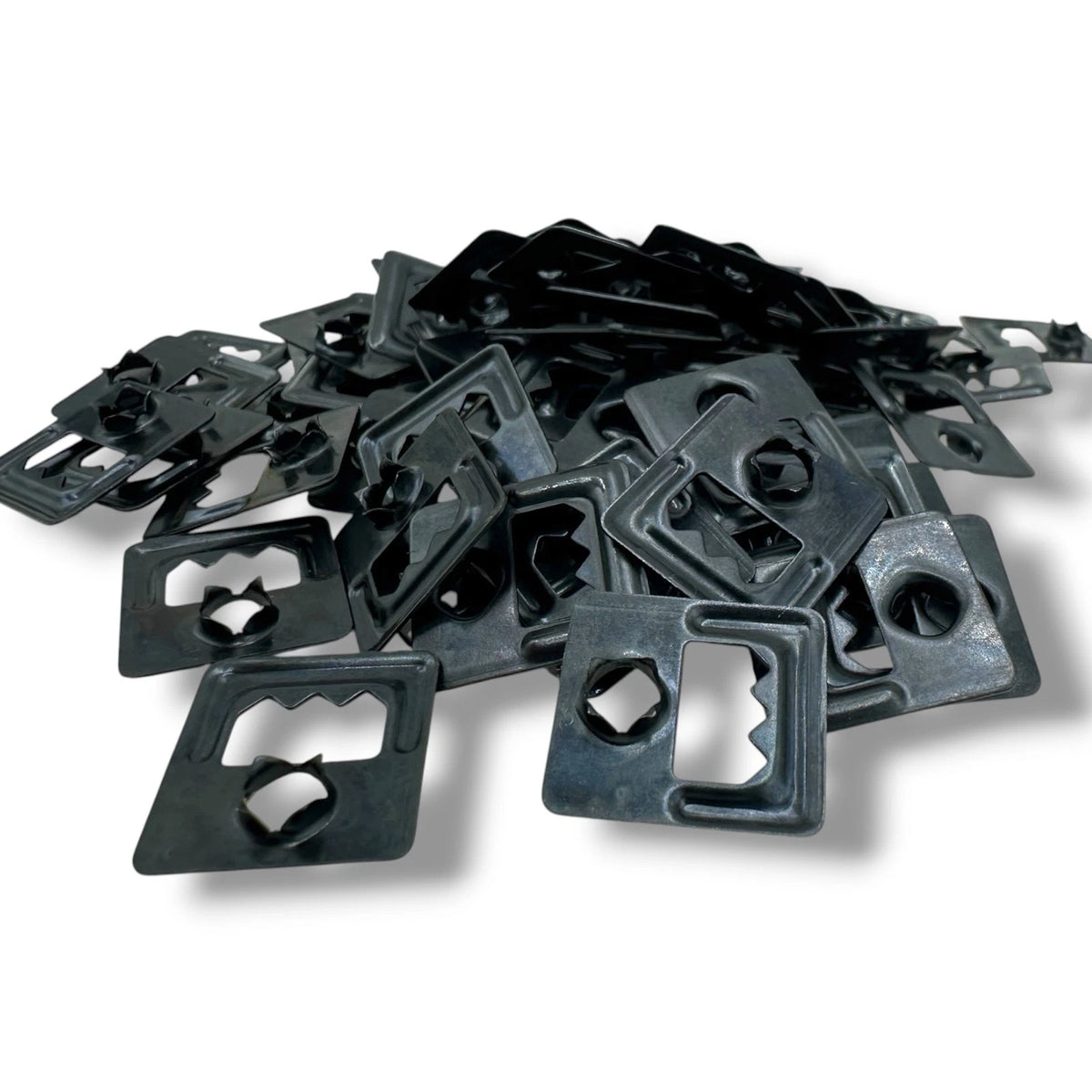 Self Fastening Sawtooth Picture Frame Hangers Black 1 Hole Back Board Clips – product image 2