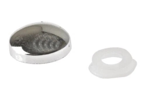 Screw Cover Dome Cap Plastic CHROME 2 Piece Washer Decorative Furniture PACKS – product image 2