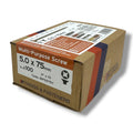 ForgeFix Yellow Zinc Pozi Wood Screws – 5.0 × 75mm – size and packaging