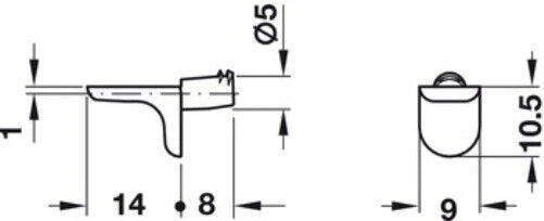 5mm Shelf Supports Metal Steel Plug In Stud Pegs Pins For IKEA Kitchen Cabinets – product image 2
