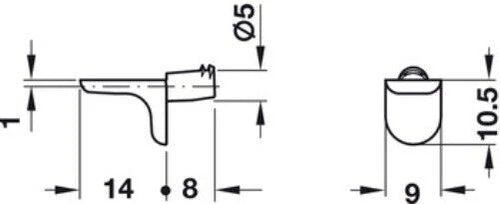 5mm Shelf Supports Metal Steel Plug In Stud Pegs Pins For IKEA Kitchen Cabinets – product image 2