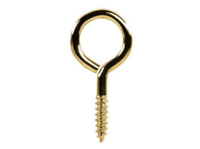Screw Eyes Brass 30 × 6 Picture Framing Frame Hanging Hooks Crafts – product image 1