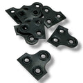 Black 3-Hole Mirror Plates – 25mm