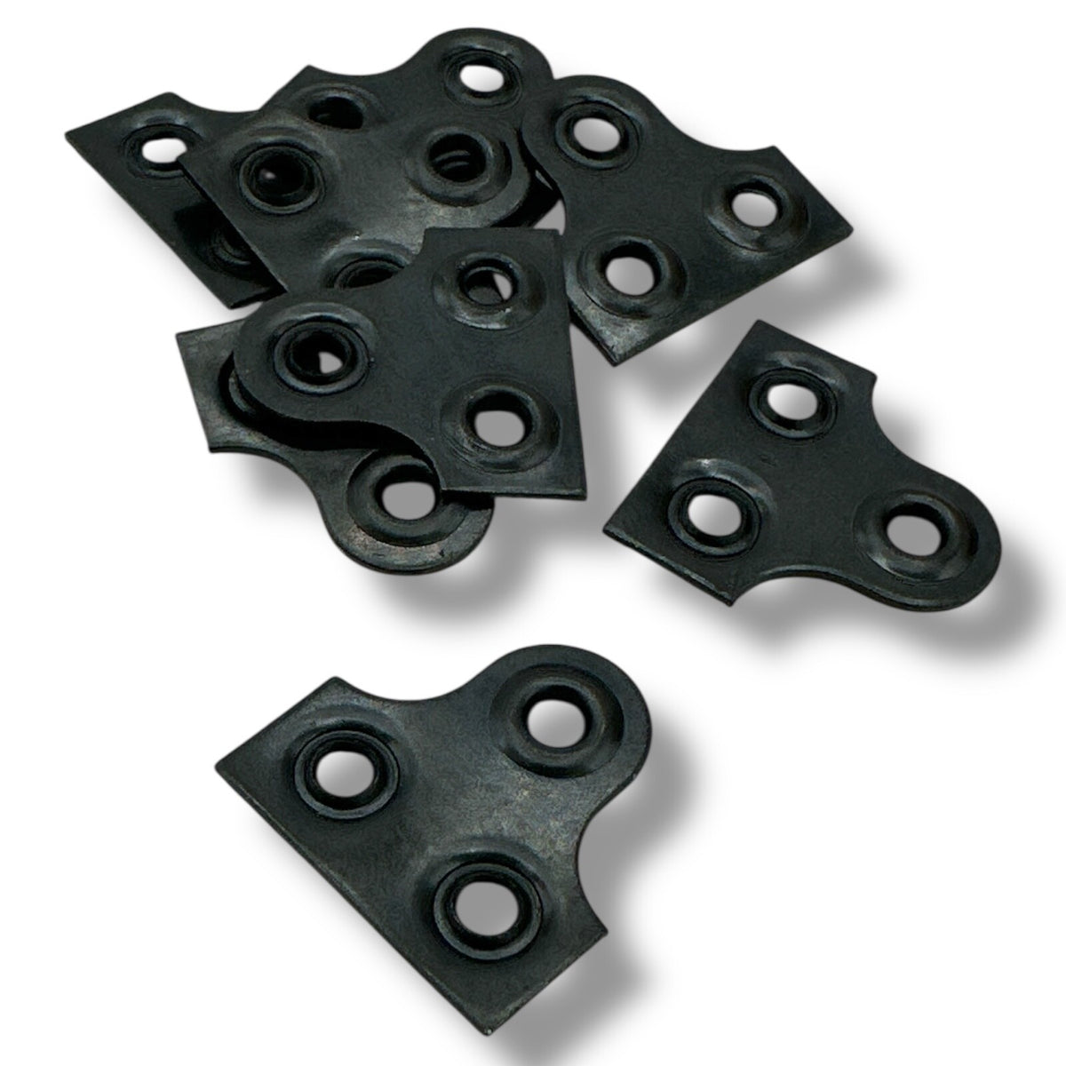 Black 3-Hole Mirror Plates – 25mm