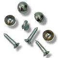 Mirror Screws And Dome Head No.8 × 19mm (4.2mm) × 4 Frames Mirrors Chrome – product image 1