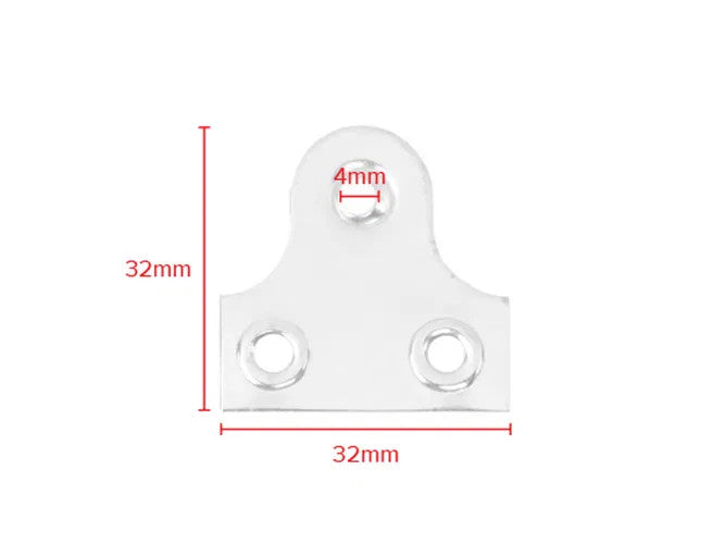 Mirror Hanging Plates – 19–46mm, Brass, Nickel & Black – dimensions and measurements