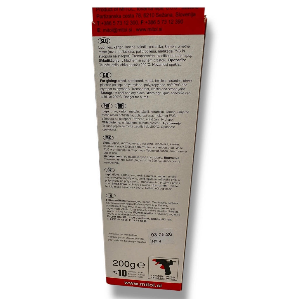 Mitol Termokol Hot Melt Glue Sticks – 12mm × 205mm, Pack of 10 - image 5