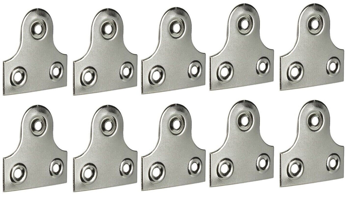Chrome-Plated Flat Mirror Plates – 32mm, Pack of 10