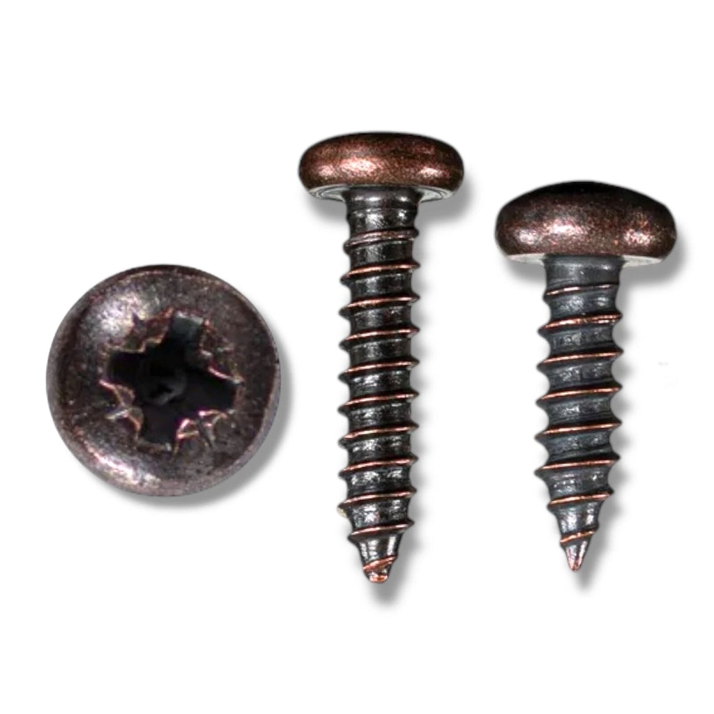 Wood Screws No.4 - 3/8" 3 × 9.5mm / 1/2" 3 × 13mm - Pan Pozi Bronze Picture Framing – product image 1