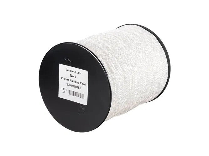 White No.4 Picture Hanging Cord – 3mm, 200m – product image 2