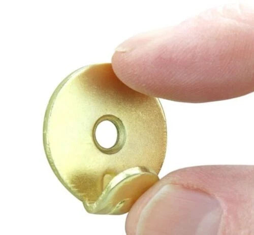 Heavy Duty Brass Plated Round Picture Hook Mirror Painting Frame Wall 1 Hole – product image 4