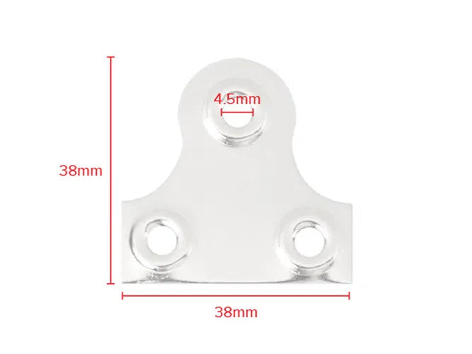 Mirror Hanging Plates – 19–46mm, Brass, Nickel & Black – dimensions and measurements