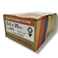 ForgeFix Yellow Zinc Pozi Wood Screws – 5.0 × 35mm – size and packaging