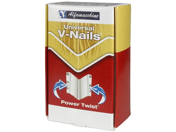 Universal Hard-Wood V-Nails – 5mm, Box of 5,000 – Power Twist Universal V-nail box