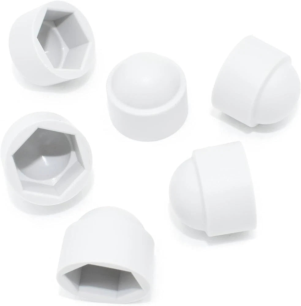 Dome Nut Cap Hex Caps Covers White M12 Plastic Bolt Safety Cover Protection – product image 1