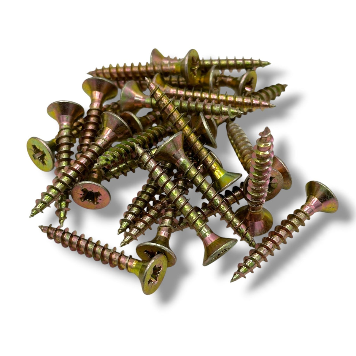 ForgeFix Yellow Zinc Pozi Wood Screws – 3.5mm, Multiple Lengths – multiple lengths