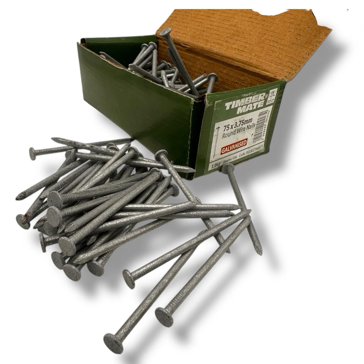 Round Wire Nails Galvanised 75 × 3.75mm- 1kg Roofing DIY GARDEN SHED ROOF – product image 2