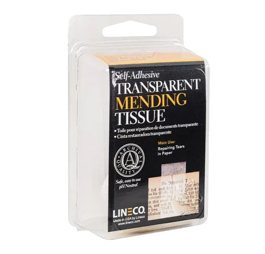 Lineco Transparent Mending Tissue Tape 12mm × 3.65m Paper Book Document Twin Pack – product image 2