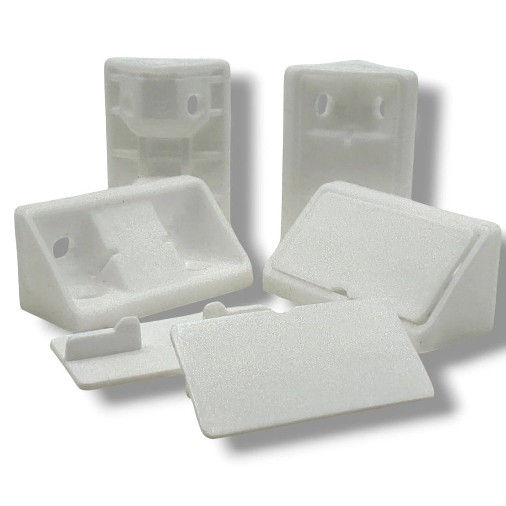 Campervan Corner Connector Blocks with Caps – White, 44 × 20mm - image 2