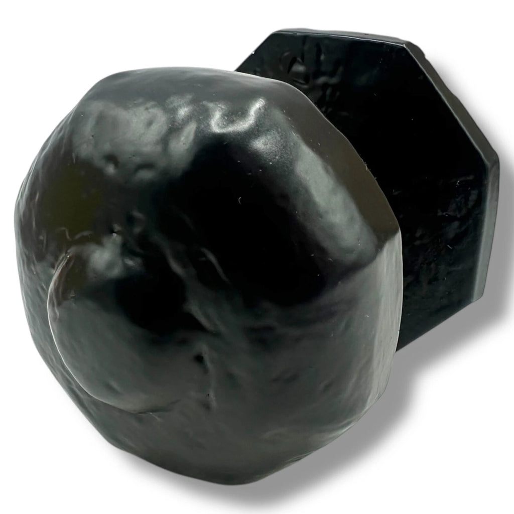 Door KNOB BLACK OCTAGONAL Centre Premium Black Antique CAST IRON Pull rustic – product image 5