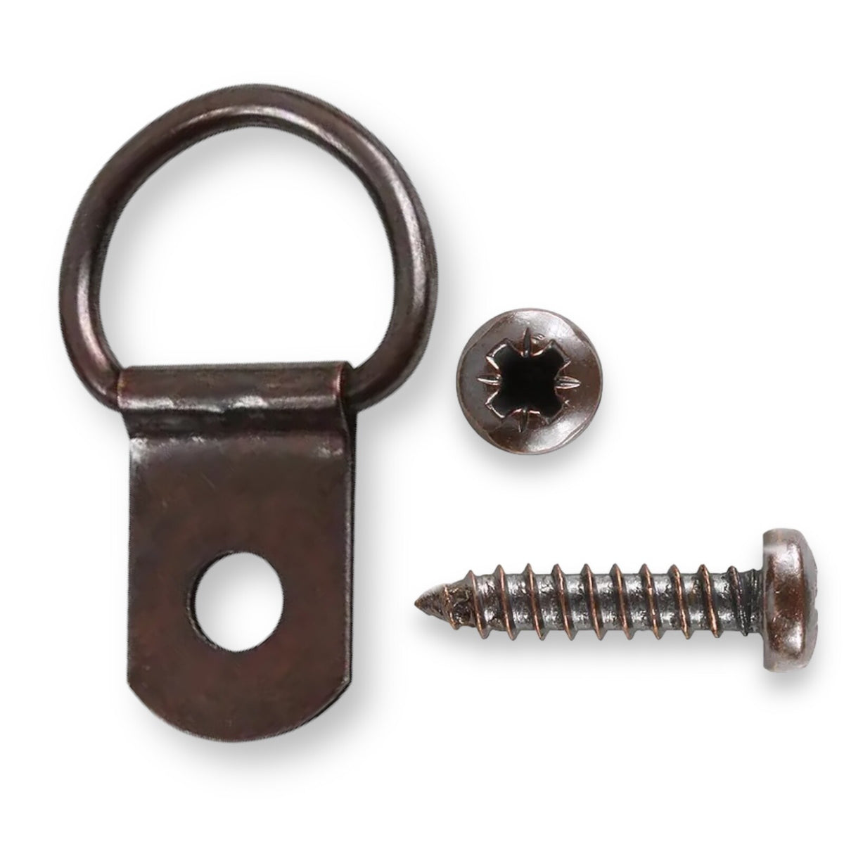 Bronze Standard D-Ring Picture Frame Hangers – with Screws