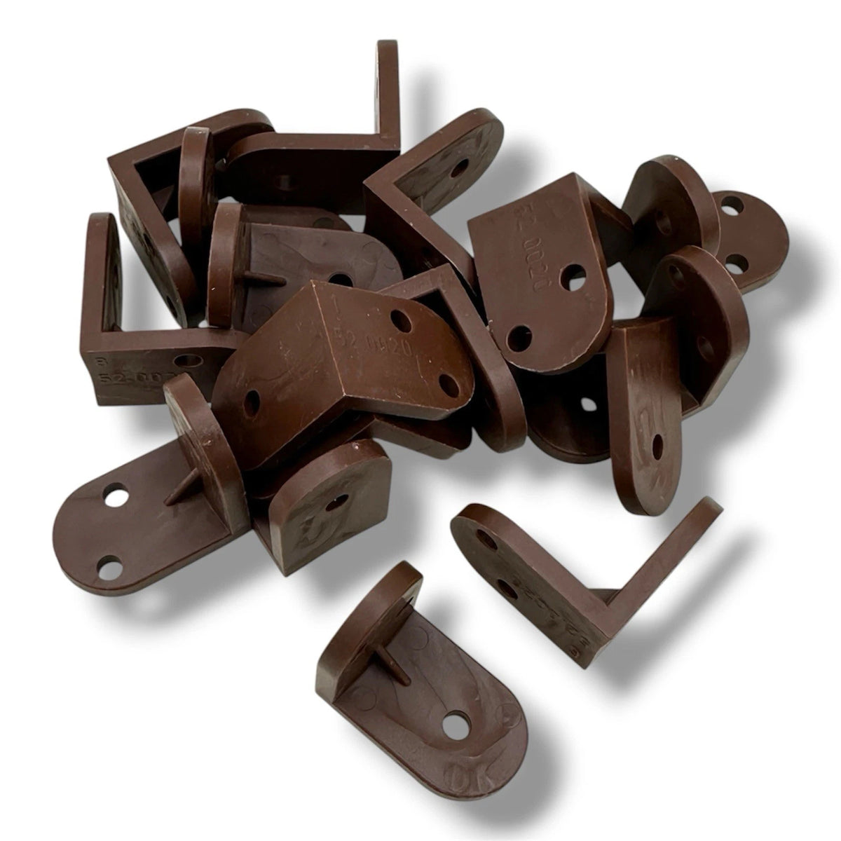 White Plastic Right-Angle Corner Brackets – 24mm