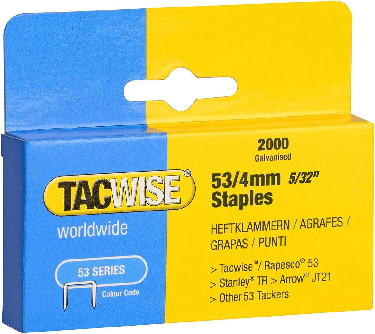 Tacwise Staples 53 Series 4mm 6mm 8mm For Staple Gun Framing Canvas galvanised – product image 3