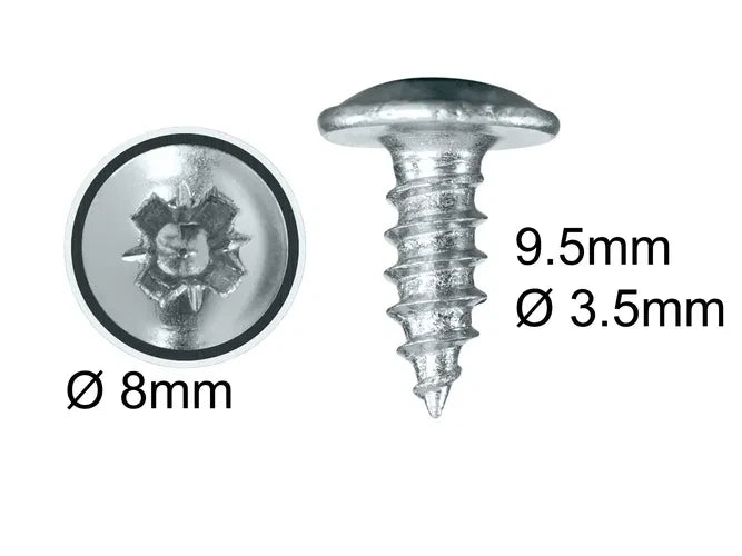 Wood Screws No.6 × 9.5mm / 3.5 × 3/8" - Flange Pan Pozi Zinc Picture Framing DIY – product image 3