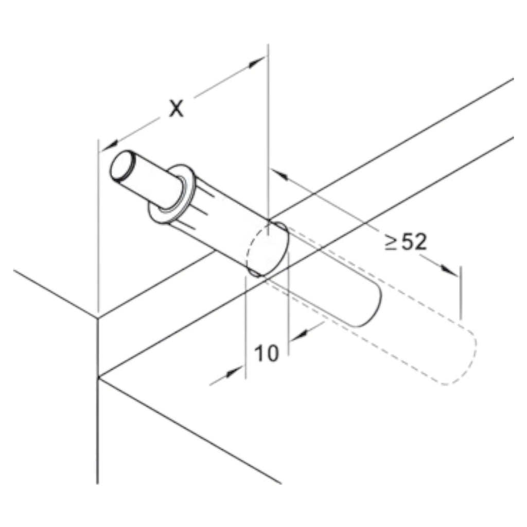 Häfele SoftClose Piston Damper for Kitchen Cabinet Door - Model 356.37.001 – product image 8