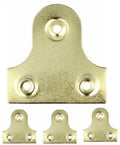 Brass-Plated Flat Picture & Mirror Hanger Plates – 46mm, Pack of 4