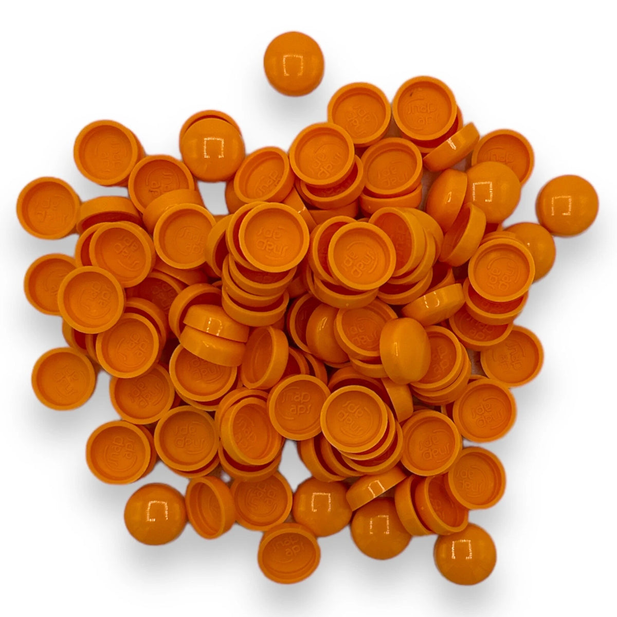 Orange Gloss 6/8g Snap-Caps screw cover caps