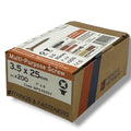 ForgeFix Yellow Zinc Pozi Wood Screws – 3.5 × 25mm – size and packaging