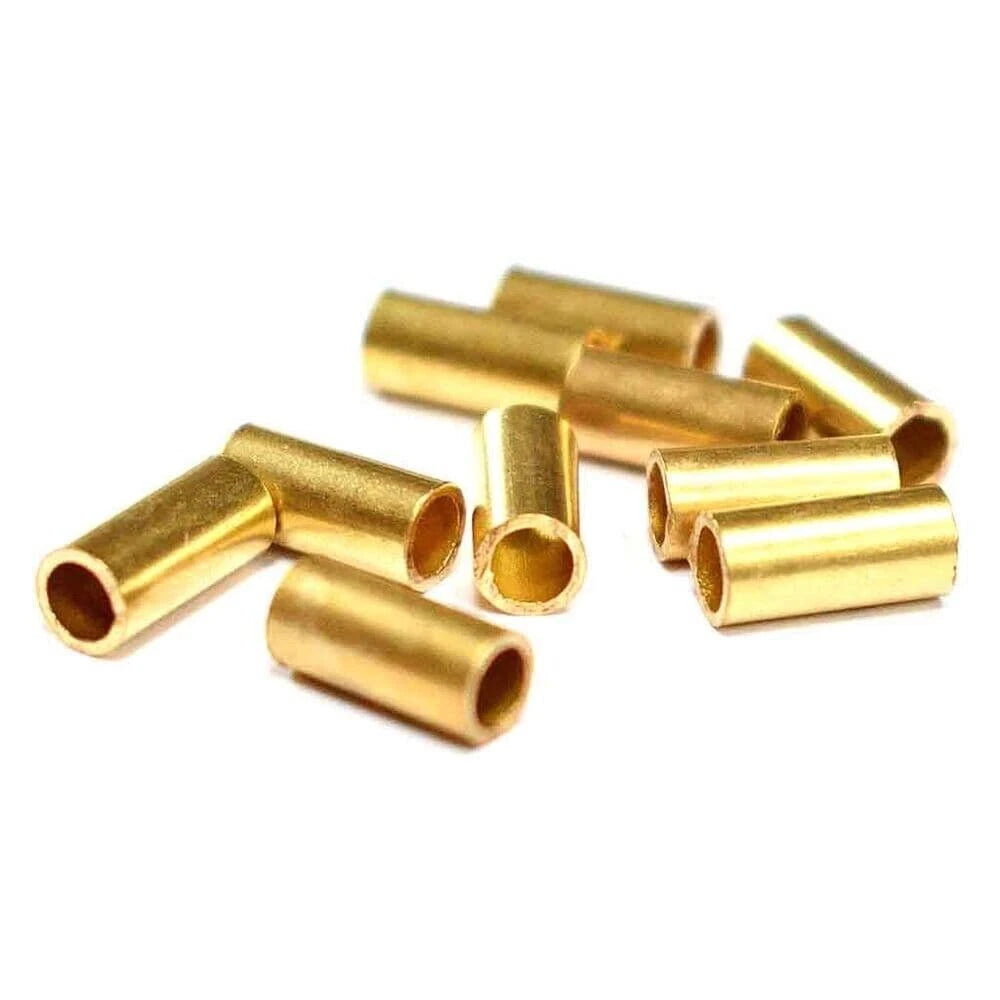 Picture Crimping Ferrules Brass 3.6mm for Frame Hanging Wire tie off end Crimper – product image 1