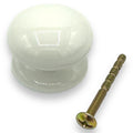 WHITE DOOR KNOBS CERAMIC 38mm 1-32 PACK Kitchen/Bedroom Drawer Pull Handles – product image 1