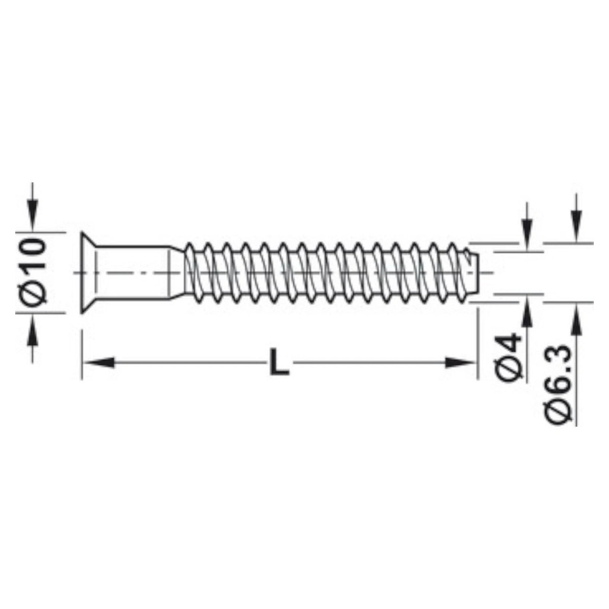 Black Confirmat Screws M5 × 70mm Speakers Furniture Wood MDF Chipboard Häfele – product image 7