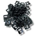 Self Fastening Sawtooth Picture Frame Hangers Black 1 Hole Back Board Clips – product image 1