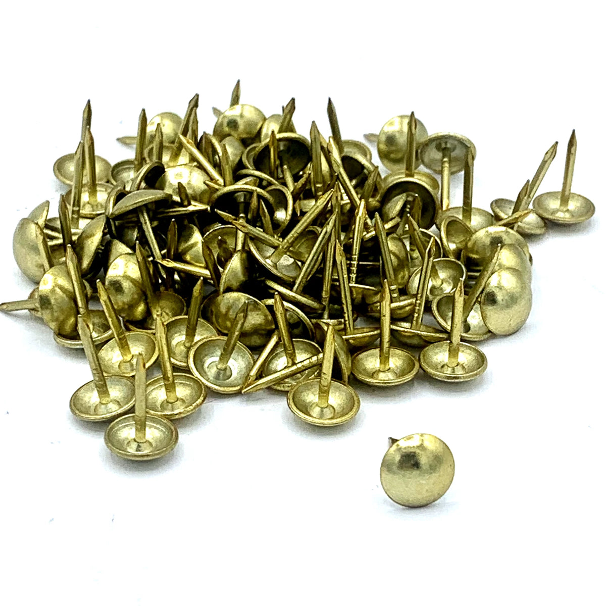 Brass Upholstery Nail Pin 100 Pack Of - Length - Stud/Tacks Pins 16mm – product image 1