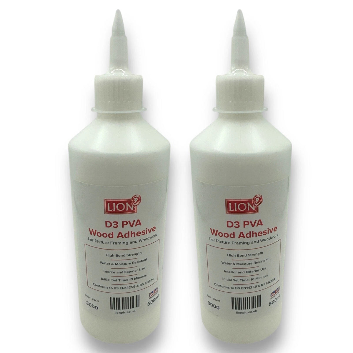 LION D3 PVA Wood Adhesive – 500ml Twin Pack - image 1