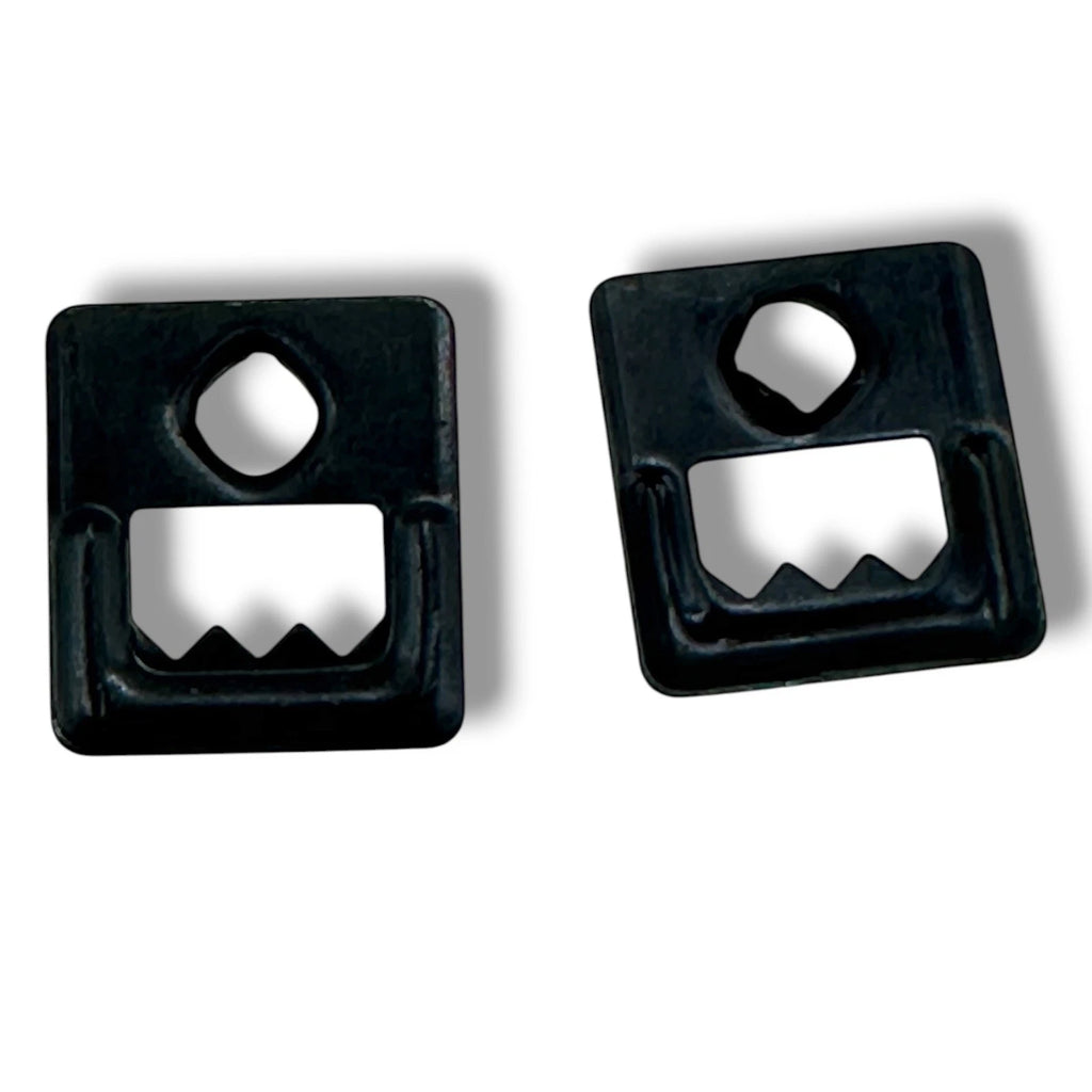 Self Fastening Sawtooth Picture Frame Hangers Black 1 Hole Back Board Clips – product image 3