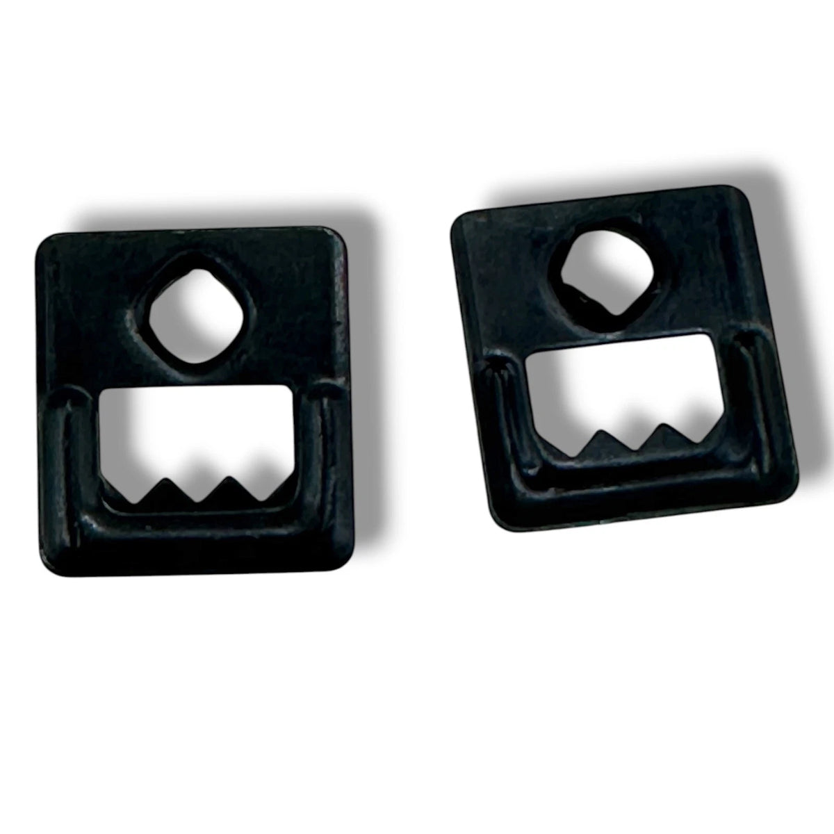 Self Fastening Sawtooth Picture Frame Hangers Black 1 Hole Back Board Clips – product image 3