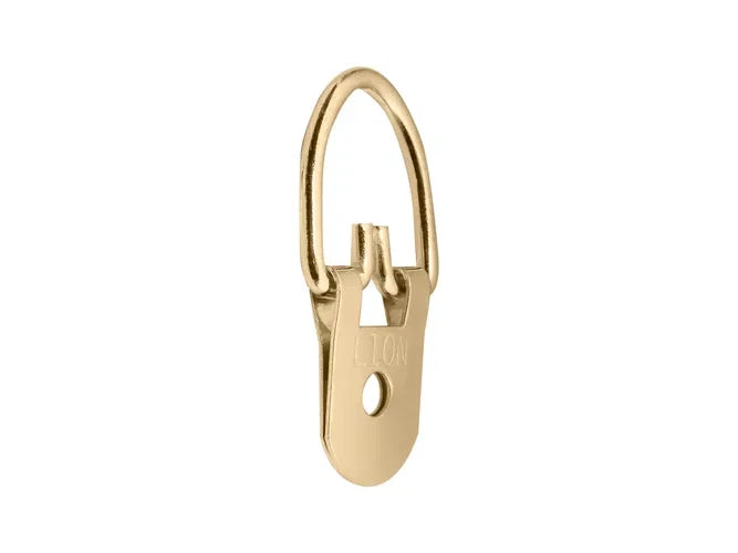 Brass D-Ring Hanger Hook X100 Heavy Duty One Hole 46mm Mirror Picture Hanging – product image 3