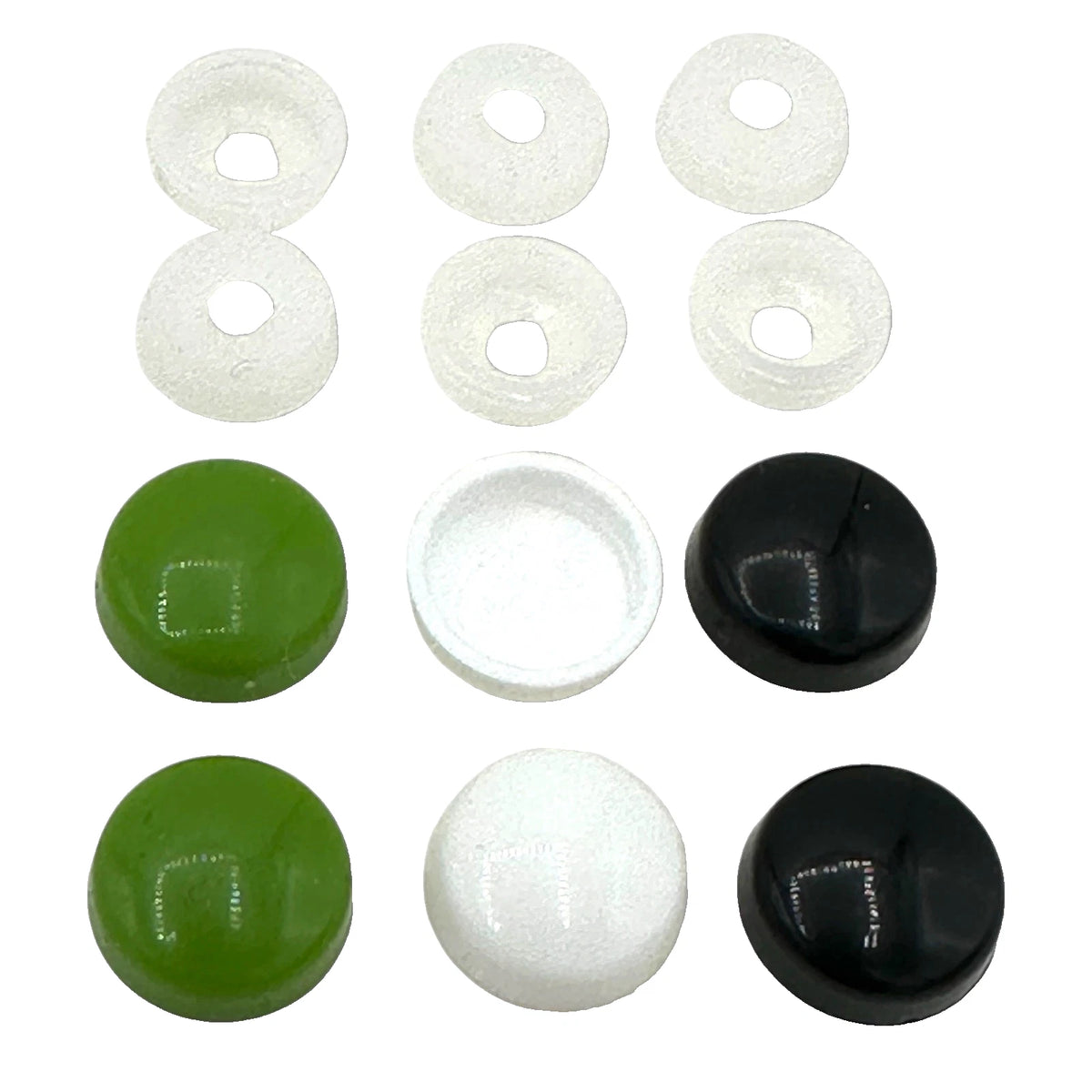 Number Plate Fixings 6pcs Gloss Screw Ev Cover Cap Black White Green 10/12g – product image 2