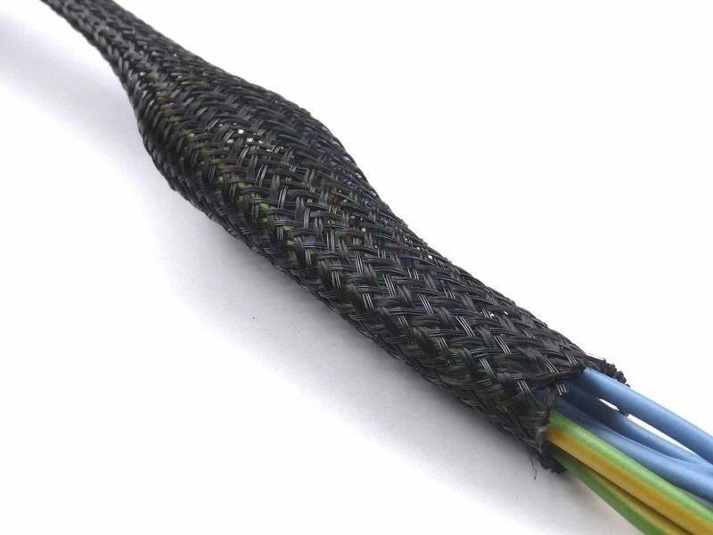 Braided Sleeving Cable Expandable Wiring Harness Loom ProtectBlack 4 × 1m (15mm) – product image 2