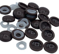 Screw Cover Cap Plastic Brown 2 Piece Dome Washer Decorative Furniture Bathroom – product image 1